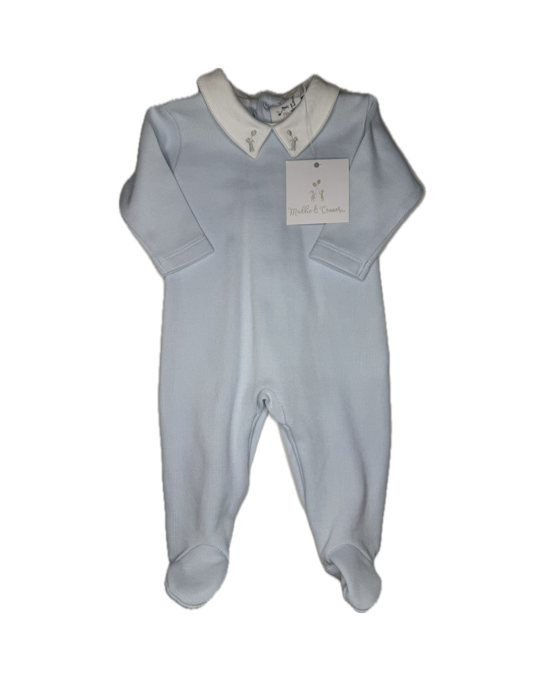Boy 0/3M Maddie & Connor Baby Boy Blue Knit Onesie