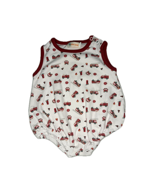9M Baby Luigi Firetruck Knit Bubble