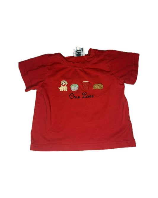 12M Sugar Smocks Canes One Love French Knot Tee