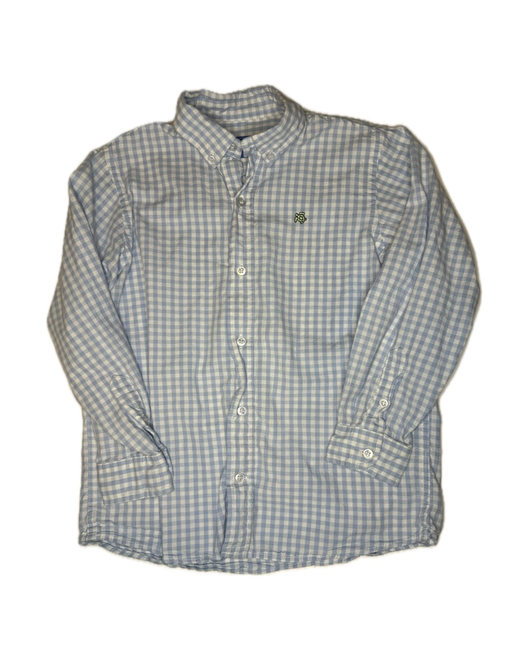 Boy 7 J. Bailey Blue Check Button Down