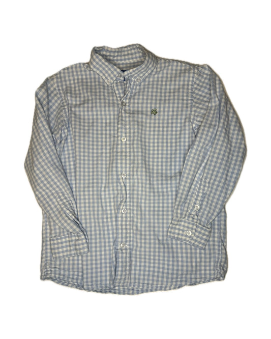 Boy 7 J. Bailey Blue Check Button Down