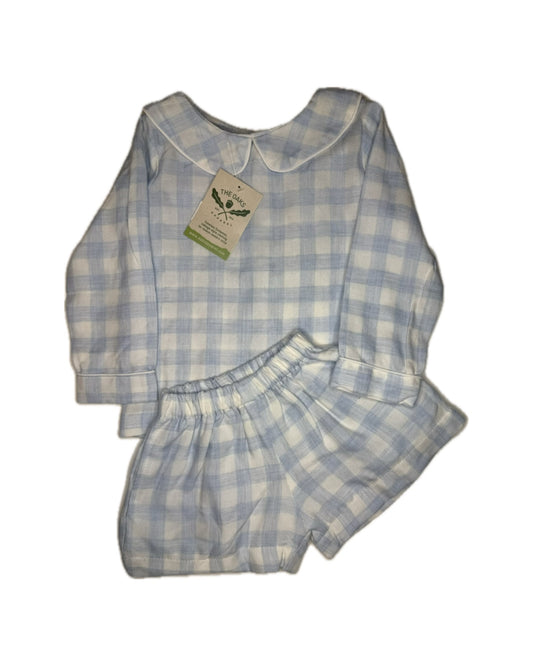 Boy 18M The Oaks Baby Buffalo Check Peter Pan Collar Short Set