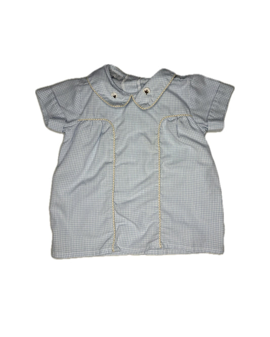 6M Benoit Marisse Cotton Collar Top
