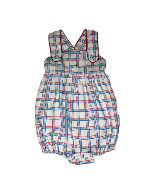 6M Little Bluebird Red, White, & Blue Windowpane Bubble