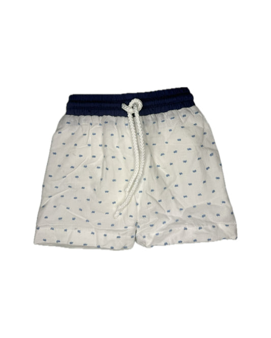 6M Eliza James Blue Swiss Dot Swim Trunks