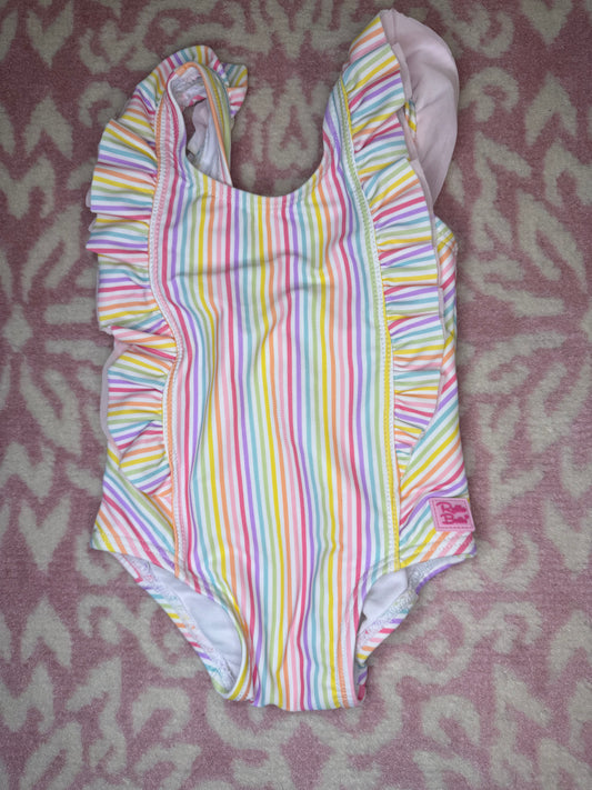 6/12M Ruffle Butts Rainbow Ruffle One Piece Bathing Suit