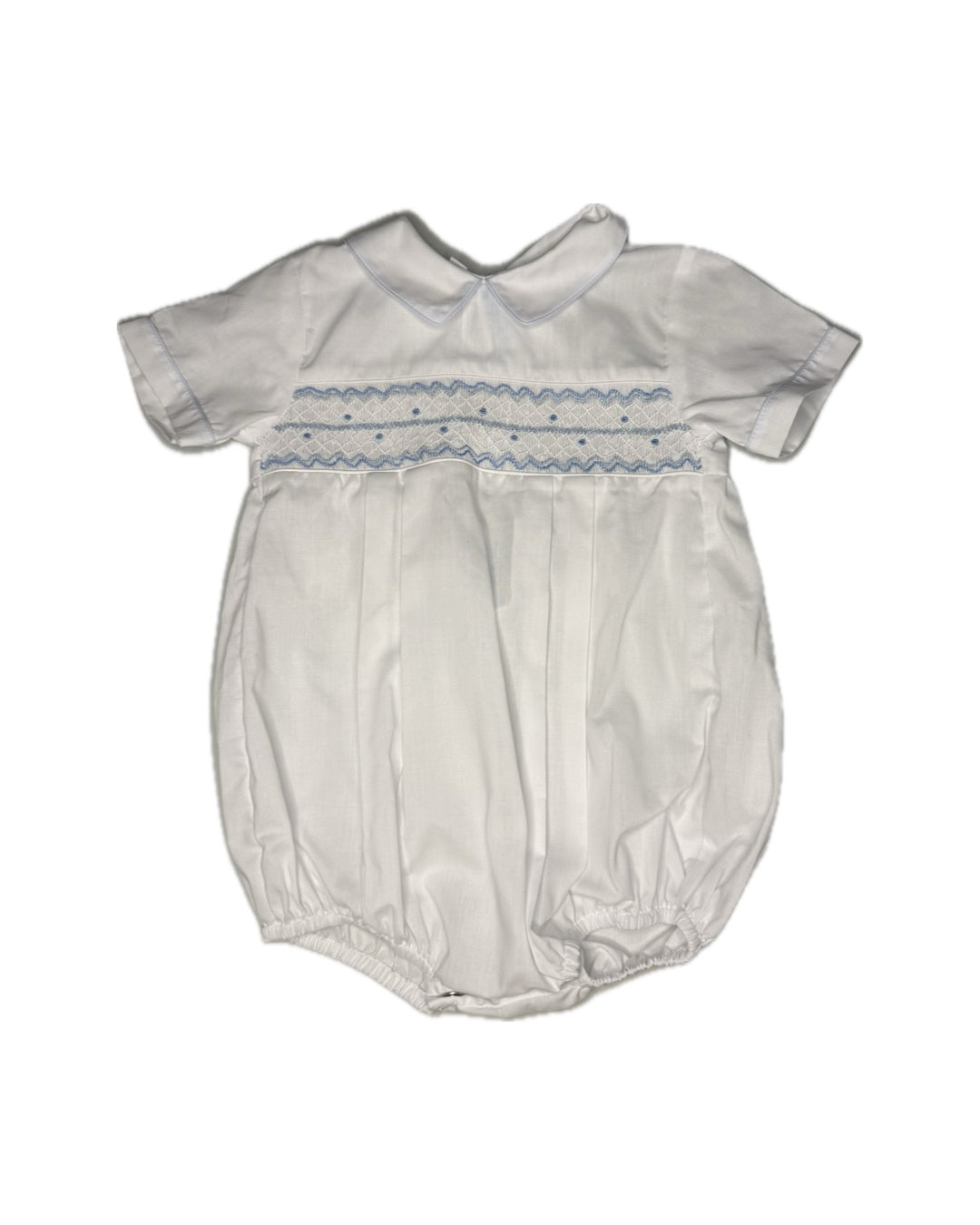 12M Feltman Brothers Blue & White Smocked Bubble