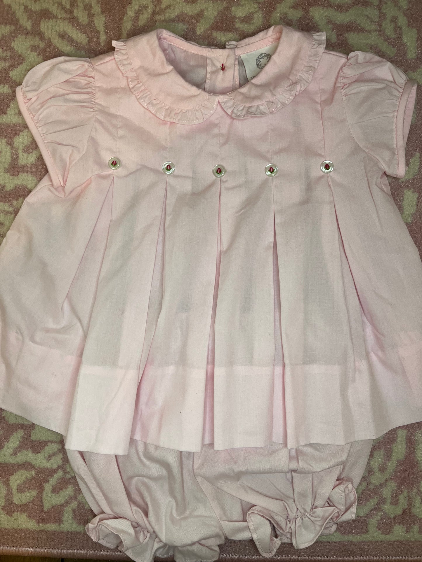 Sz 9M The Proper Peony Pink Pleat Dress