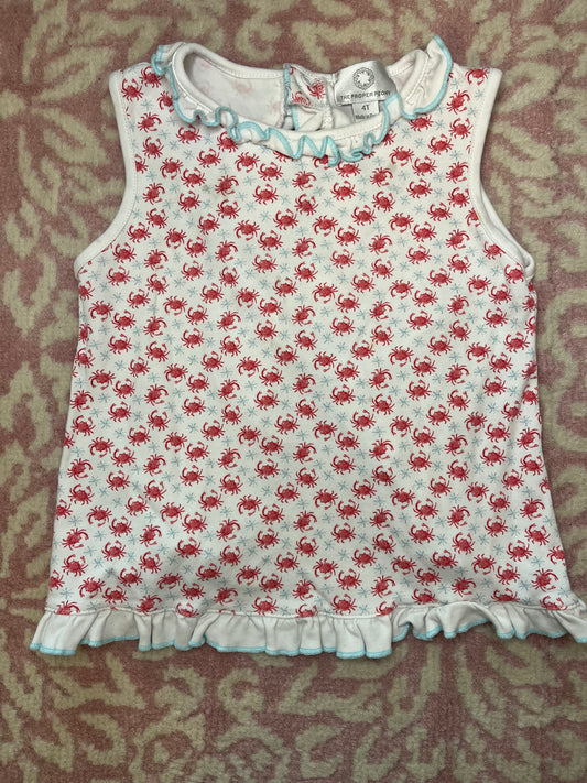 Sz 4T The Proper Peony Crab Swing Top