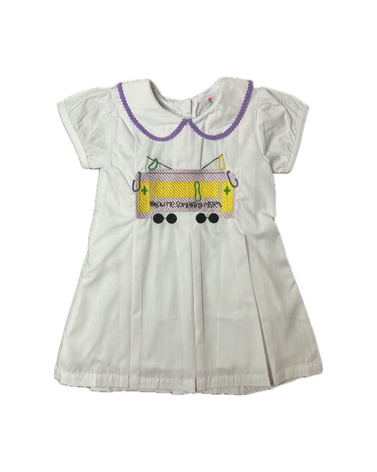 Girl 6 Little Louanne “Throw Me Something Mister” Pleat Front Dress