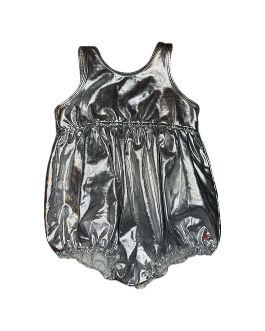 Girl 18/24M Pink Chicken Shiny Silver Bubble