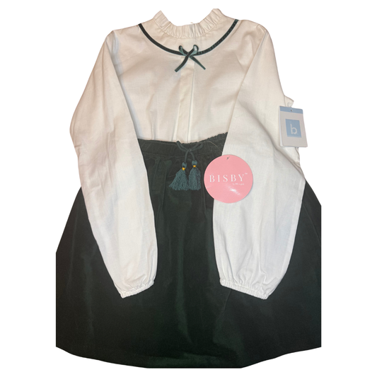 Sz 14 Bella Bliss + Bisby Green Velvet Skirt Set