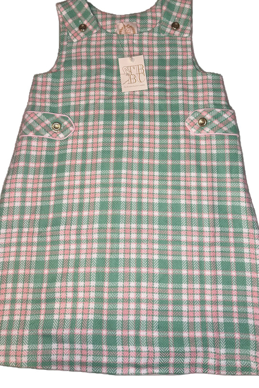 Sz 10 TBBC Janie Jumper-Putney Plaid/Palm Beach Pink