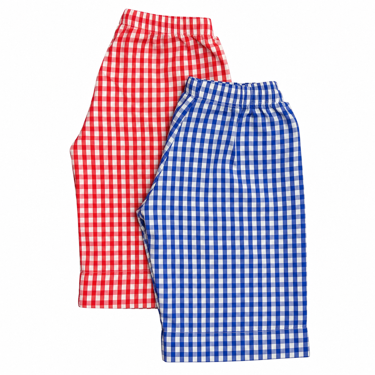 6-12M Megans Closet Gingham Pant Bundle Red/ Blue